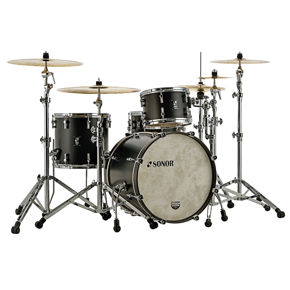 Sonor SQ1 22"/12"/16" GT Black Shell Set Schlagzeug von Sonor