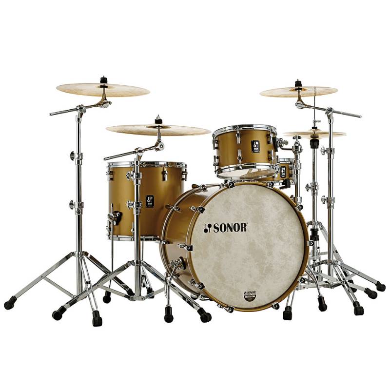 Sonor SQ1 22"/12"/16" Satin Gold Metallic Schlagzeug von Sonor