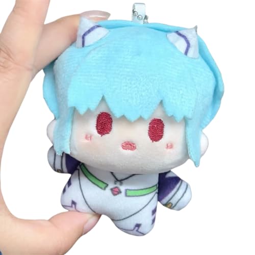 Sonsoke Ayanami Rei Soryu Anime Figur Plüsch Schlüsselanhänger Merch Cosplay Plüsch Anhänger Puppe Plüsch Kissen für Halloween Dekorationen 10cm (Ayanami Rei) von Sonsoke