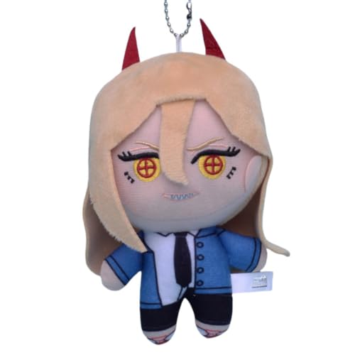 Sonsoke Denji Power Anime Figur Plüsch Schlüsselanhänger Merch Cosplay Plüsch Anhänger Puppe Plüsch Kissen für Halloween Dekorationen 10cm (Power 2) von Sonsoke