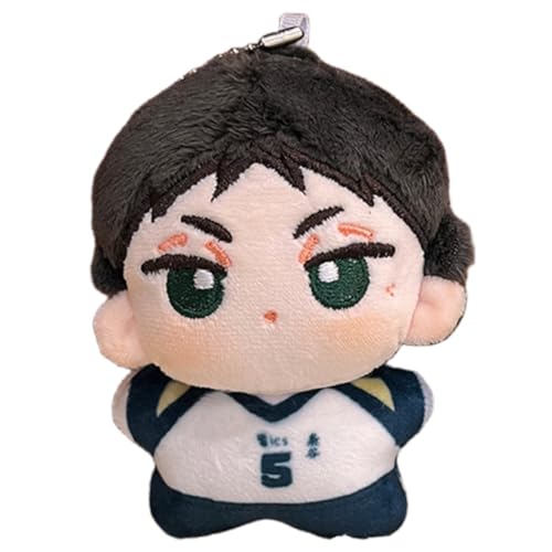 Sonsoke Kotaro Bokuto Shoyo Hinata Anime Figur Plüsch Schlüsselanhänger Merch Cosplay Plüsch Anhänger Puppe Plüsch Kissen für Halloween Dekorationen 10cm (Akaashi Keiji 3) von Sonsoke