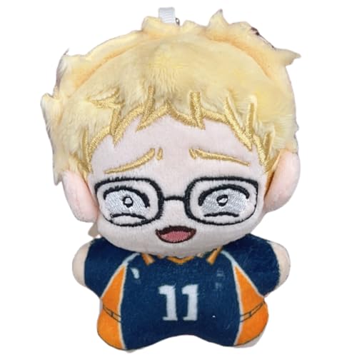 Sonsoke Kotaro Bokuto Shoyo Hinata Anime Figur Plüsch Schlüsselanhänger Merch Cosplay Plüsch Anhänger Puppe Plüsch Kissen für Halloween Dekorationen 10cm (Kei Tsukishima 2) von Sonsoke