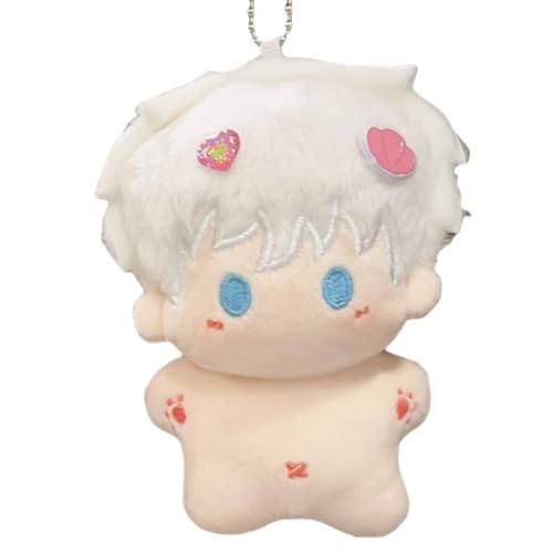 Sonsoke Satoru Gojo Geto Suguru Anime Figur Plüsch Schlüsselanhänger Merch Cosplay Plüsch Anhänger Puppe Plüsch Kissen für Halloween Dekorationen 10cm (Satoru Gojo 3) von Sonsoke