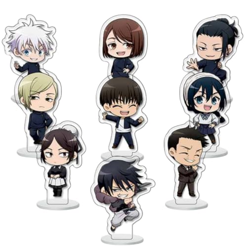 Sonsoke Satoru Gojo Itadori Yuji Anime Figur 9pcs Stand Game Figure Acrylic Peripheral Ornaments Collections Cosplay (Style 6) von Sonsoke