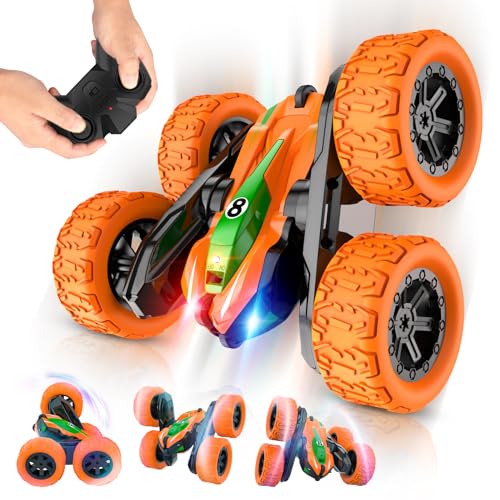 Ferngesteuertes Auto, 2.4Ghz Doppelseitig 360° Flips RC Crawler Auto Offroad Drift Car Rennauto, Kinderspielzeug Indoor Outdoor Auto Spiele Geschenke für Junge Mädchen ab 3 4 5 6 7 8 9-14 Jahre von Sootouo