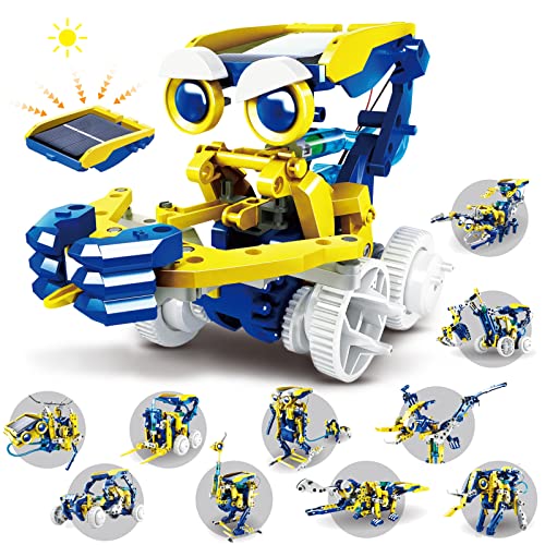 Solarenergie Roboter Spiele Kinder 8 9 10 11 12 Jahre männlich weiblich, 11 in 1 STEM Kit Robots Lernspielzeug Wissenschaft DIY Konstruktionen Geschenk Geburtstag Weihnachten von Sootouo