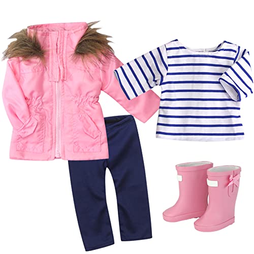 Sophias by Teamson Kids Jacke, Leggings, T-Shirt und Regenstiefeln für 18 "Puppen von Sophia's