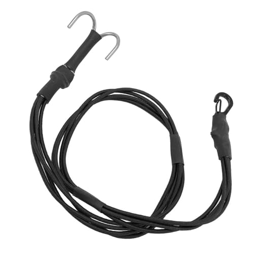 Sorandy 4-in-1 Elastisches RC-Windenseil, 580 Mm RC-Autozubehörgurt, Elastischer RC-Crawler-Windengurt mit Legierungshaken, RC-Windenseil-Legierungshaken für Dachgepäck (Black) von Sorandy