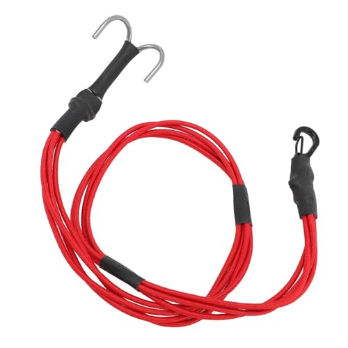 Sorandy 4-in-1 Elastisches RC-Windenseil, 580 Mm RC-Autozubehörgurt, Elastischer RC-Crawler-Windengurt mit Legierungshaken, RC-Windenseil-Legierungshaken für Dachgepäck (Rot) von Sorandy