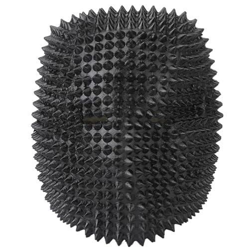 Sorandy Spikes-Gesichtsmaske, Steampunk-Halloween-Maskerade-Spike-Vollgesichtsabdeckung, Nietenmasken-Staubschutz für Cosplay-Kostümpartys, Themenveranstaltungen, Skimaske (BLACK) von Sorandy