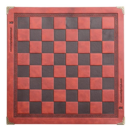 Flat Chess Board International Synthetic PU Leather Chessboard Chess Games Accessories Folding Board Chess Game von Sorrowso