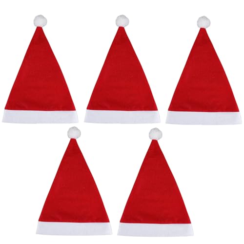 Weihnachtliche Kopfbedeckung, Vliesstoff, perfekt für die Feiertage, bunte Outfits für Cosplay, Nikolausmütze, Weihnachtsmütze, Kleinkinder von Sorrowso