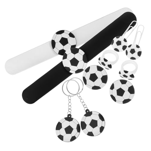 Sosoport 10 Stück Teiliges Fußball Party Mitgebsel Schlüsselanhänger Armbänder Pins Ringe Lesezeichen Fußball Schmuck für Rucksäcke und Geburtstagsdeko Jungen Party Zubehör Sosoport 10 Stück Teiliges Fußball Party Mitgebsel Schlüsselanhänger Armbänder Pins Ringe Lesezeichen Fußball Schmuck für Rucksäcke und Geburtstagsdeko Jungen Party Zubehör von Sosoport