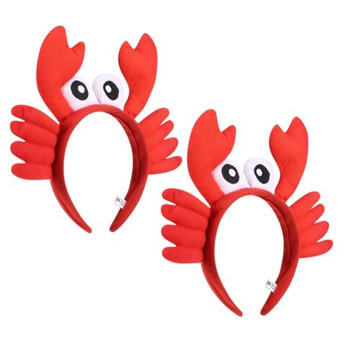 Sosoport 2 Stück Cartoon Krabben Haarreif Weiches Stirnband mit Großem Knopf Bequeme Cosplay Party Kopfbedeckung für Frauen Accessoire für Halloween und Karneval Sosoport 2 Stück Cartoon Krabben Haarreif Weiches Stirnband mit Großem Knopf Bequeme Cosplay Party Kopfbedeckung für Frauen Accessoire für Halloween und Karneval von Sosoport