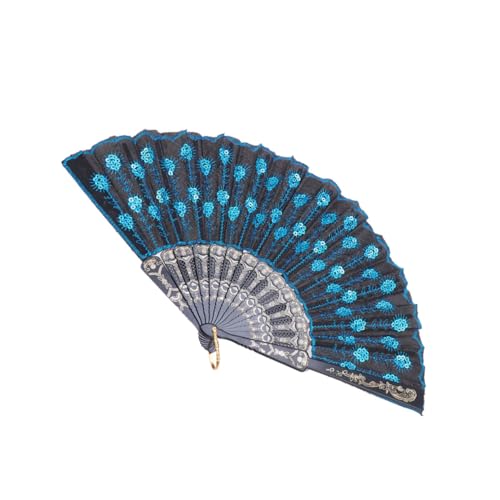 Sosoport 2 Stück Pailletten Bestickter Faltfächer Handlicher Tanzfächer mit Einzigartigem Stickerei design Langlebig und Dekorativ Geschenk und Foto requisite für Freunde und Aufführungen Sosoport 2 Stück Pailletten Bestickter Faltfächer Handlicher Tanzfächer mit Einzigartigem Stickerei design Langlebig und Dekorativ Geschenk und Foto requisite für Freunde und Aufführungen von Sosoport