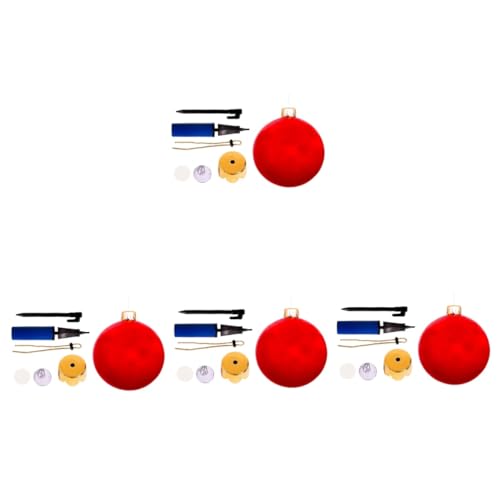 Sosoport 4 Stück Weihnachtsballons Weihnachtskugel Weihnachten aufblasbar dekoriert aufblasbare weihnachtskugeln Weihnachtsdekorationen Spielzeug große aufblasbare Verzierung PVC von Sosoport