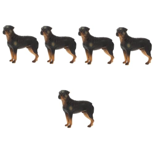 Sosoport 5 Stück Kinderspielzeug Hund Tierfiguren Hundestatue Dekoration Gefälschtes Tiermodell Realistische Welpenmodelle Simulationshundefigur Simuliertes Hundemodell Realistisches von Sosoport