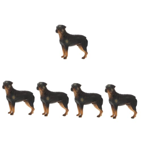 Sosoport 5 Stück Kinderspielzeughund Lebensechte Simulation Tiermodell Simulation Realistische Hundefiguren Hundedekoration Simulationshundemodell Gefälschtes Hundemodell Kleine von Sosoport