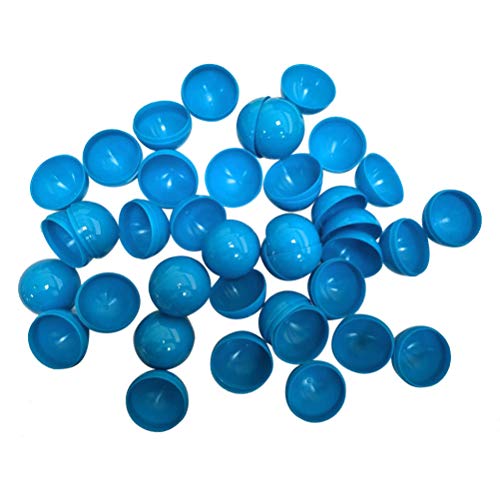 Sosoport 50 Stück Lotteriebälle Tischtennisbälle Kunststoff Bingobälle Leere Farbige Runde Kapseln Hohlkugel Spielzeug für Kaugummiautomaten Party 40Mm Blau von Sosoport