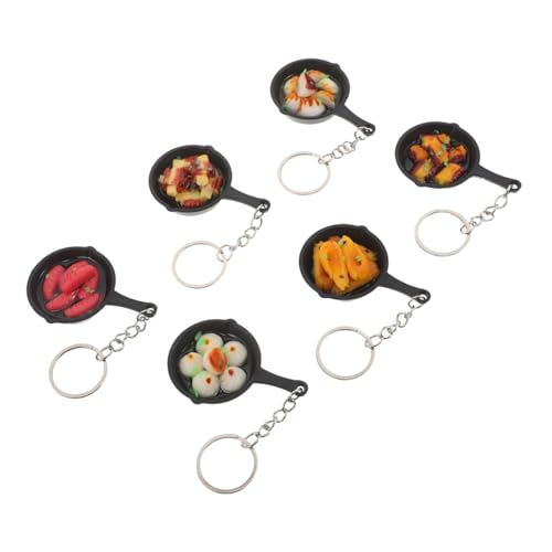 Sosoport 6 Stück Mini Food Keyrings mit Lustigem Pfannenanhänger Witzige Küchencharms als Taschen Schlüsselanhänger Vielseitiger Party-deko-spaß für Familie und Freunde Sosoport 6 Stück Mini Food Keyrings mit Lustigem Pfannenanhänger Witzige Küchencharms als Taschen Schlüsselanhänger Vielseitiger Party-deko-spaß für Familie und Freunde von Sosoport