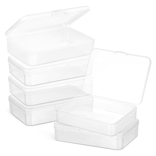 Sosoport 6St Kleine kartenhalter kleine Box schmuckkästchen Klares Kartenetui Aufbewahrungs-Organizer-Fall Sammelkarten-Organizer Kartendeckhülle Plastik Transparent von Sosoport