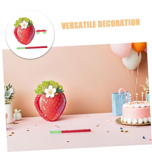 Sosoport Food Themed Erdbeer-piñata mit Stock und Augenbinde für Kindergeburtstag Shower Partyspiel Sommerfrucht Dekoration Partyzubehör Sosoport Food Themed Erdbeer-piñata mit Stock und Augenbinde für Kindergeburtstag Shower Partyspiel Sommerfrucht Dekoration Partyzubehör von Sosoport