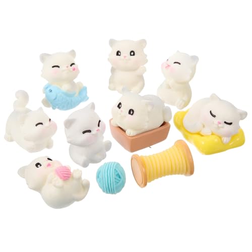 Sosoport Mini Katzenfiguren Deko Ornamente aus Resin Kleine Niedliche Tierfiguren für Garten Auto Schreibtisch Leichte Handliche Tischdekoration für Katzenliebhaber und Kreative Sosoport Mini Katzenfiguren Deko Ornamente aus Resin Kleine Niedliche Tierfiguren für Garten Auto Schreibtisch Leichte Handliche Tischdekoration für Katzenliebhaber und Kreative von Sosoport