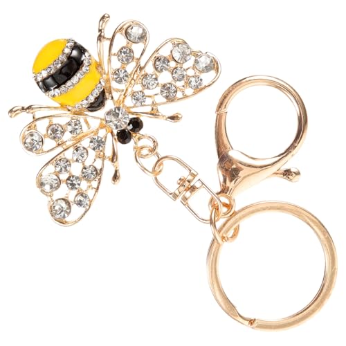 Sosoport Schlüsselanhänger Biene mit Strass Verzierung Cartoon Design Langlebiger Legierungsanhänger Vielseitiger Taschenanhänger für Damen und Herren Modisches Accessoire für Schlüssel Sosoport Schlüsselanhänger Biene mit Strass Verzierung Cartoon Design Langlebiger Legierungsanhänger Vielseitiger Taschenanhänger für Damen und Herren Modisches Accessoire für Schlüssel von Sosoport