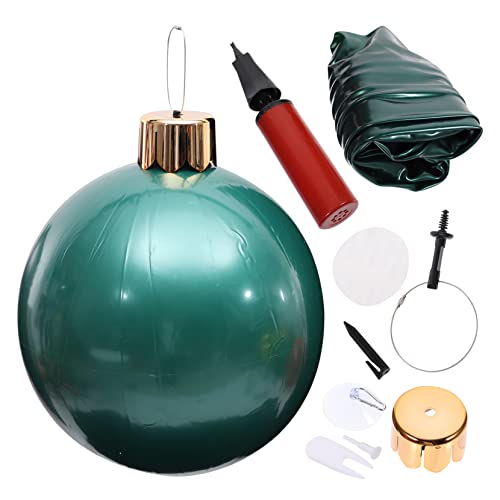 Sosoport Weihnachtsballons Weihnachtsdekoration Im Freien Weihnachtskugelverzierung Krippendekoration Große Weihnachtsdekorationen Riesenballon Weihnachtliche Aufblasbare Balldekoration Pvc von Sosoport