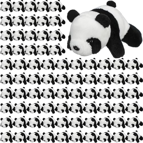 Panda-Plüschtier, 10,2 cm, Mini-Plüschtiere, kleine, weiche Stofftiere, Panda-Geschenke, Dschungel-Safari-Partygeschenke, Klassenzimmerpreise, Strumpffüller für Jungen und Mädchen (80 Stück) von Sotiff