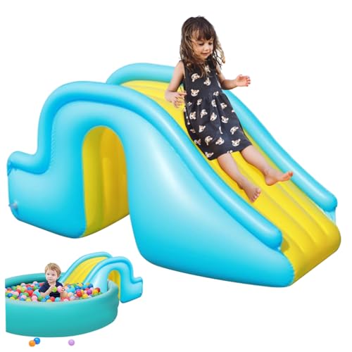 Swimmingpool -Rutsche aufblasbare Wasserrutsche Schwimmbad Folie Schritt aufblasbares Play Center Pool Accessoires für Jungen Mädchen Sommerspiel von SouiWuzi