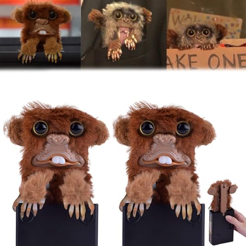 2024 Surprise Prank Monkey Toy, Realistic Monkey Prank Toy, Prank Monkey Plush Doll Toy, Prankster Children Funny Gift for Halloween Fools Day, for Home Office and More (Teeth*2) von Soumiey