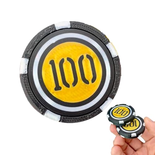 Chips Stack Magnetic Fidget Slider, Magnetic Toys Fidget Adults, Dual-Sided Magnetic Fidget Fingertip Haptic Pop Coin, Pocket Chips Magnet Slider for Anxiety Relief (100*1) von Soumiey