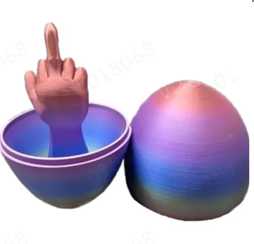 Middle Finger Easter Eggs - Surprise Middle Finger Eggs, Adult Easter Gift, 3D-Printed Easter Surprise Eggs, Flip Off Your Love Ones, Best Easter Gift, Funny Gag Gift Idea (Purple Blue Yellow) von Soumiey