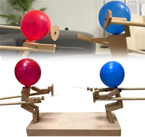 Soumiey Balloon Bamboo Man Battle,Wooden Bots Battle Game for 2 Players,Wooden Fighter with Balloon Head,Fast-Paced Balloon Fight,Adult Party Games for Groups,2024 Best Whack A Balloon Game von Soumiey