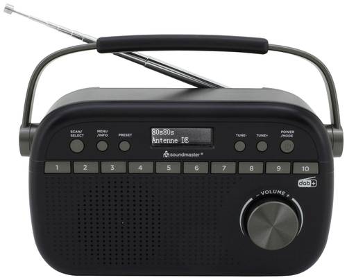 Soundmaster DAB280SW Taschenradio DAB+, UKW Schwarz von Soundmaster