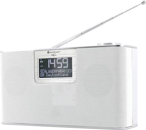 Soundmaster DAB700WE Tischradio DAB+, UKW AUX, Bluetooth®, SD, USB Freisprechfunktion, Inkl. Mikrof von Soundmaster