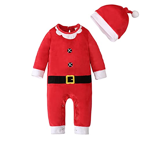 Baby Weihnachtsoutfit Weihnachten Kleid - Junge Mädchen Prinzessin Outfit Weihnachtskleid Baby Christmas Outfit Langarm Weihnachtskostüm Weiche Weihnachtskleidung Weihnachts Outfit von Soupliebe