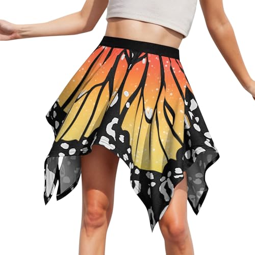 Butterfly Costume Woman, Schmetterling Rock Damen Karneval Kostüm - Schmetterlings Kostüm Faschingskostüme Mit Schmetterling Kleid Fasching Rock Elfen Kostüm Damen Für Festival Party Cosplay von Soupliebe