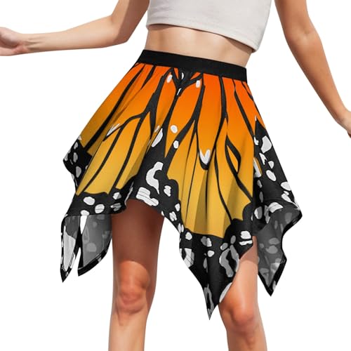 Butterfly Kostüm Damen, Schmetterling Rock Damen Karneval Kostüm - Schmetterlings Kostüm Faschingskostüme Mit Schmetterling Kleid Fasching Rock Elfen Kostüm Damen Für Festival Party Cosplay von Soupliebe