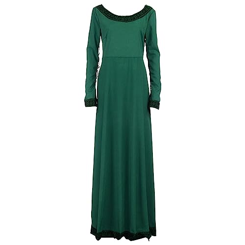 Soupliebe Kleid Mittelalter Damen Viktorianisches Kostüm - Kostüm Mittelalter Damen Mittelalterliche Viktorianischen Königin Kleider Damen Vintage Maxikleid Für Halloween Karneval Kostüm von Soupliebe