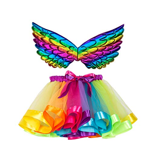 Soupliebe Schmetterling Kostüm Damen, Feen Kostüm Kinder Mädchen Karneval Fasching Fee - Feenkostüm Mit Feenflügel Feenkleid Blumenkranz Haare Schmetterling Schmetterlingsflügel Damen Flügel von Soupliebe