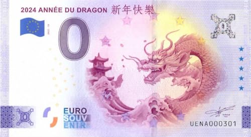 0 Euro Schein 2024 Jahr des Drachens · 2024 Année du Dragon · Souvenir o Null € Souvenirschein von Souvenir Porz