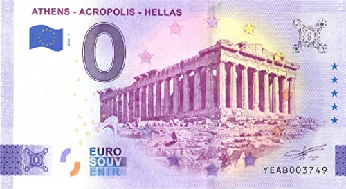 0 Euro Schein Athen · Akropolis · Griechenland 2022 · Souvenir o Null € Souvenirschein von Souvenir Porz