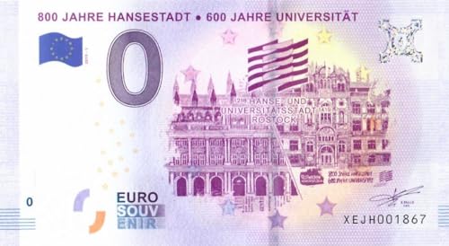 0 Euro Schein Deutschland · Rostock - 800 Jahre Hansestadt - 600 Jahre Universität · Souvenir o Null € Souvenirschein von Souvenir Porz