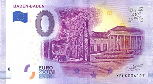 0 Euro Schein Deutschland 2019 · Baden-Baden · Souvenir o Null € Souvenirschein von Souvenir Porz