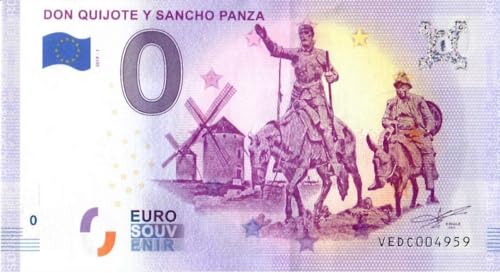 0 Euro Schein Don Quijote y Sancho Panza · Spanien · Souvenir o Null € Souvenirschein von Souvenir Porz