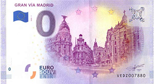 0 Euro Schein Gran Via Madrid · Spanien · Souvenir o Null € Souvenirschein von Souvenir Porz