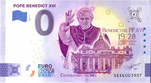 0 Euro Schein Italien · Papst Benedikt XVI · Pope Benedict XVI · Souvenir o Null € Souvenirschein von Souvenir Porz