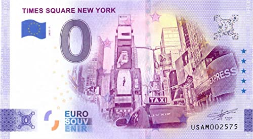 0 Euro Schein New York · Times Square · USA · Souvenir o Null € Souvenirschein von Souvenir Porz